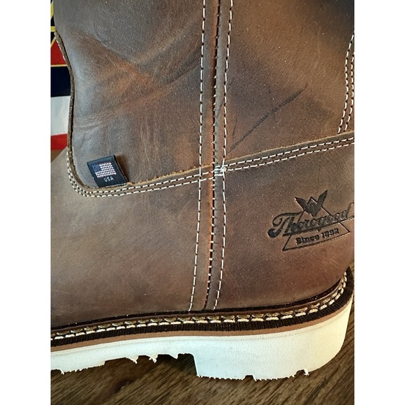 Thorogood American Heritage Square Toe Wellington Safety Work Boot  NWB Sz 8 main image 5